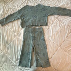 Modern Moments Cozy Knit Two-Piece Set in Sage Green